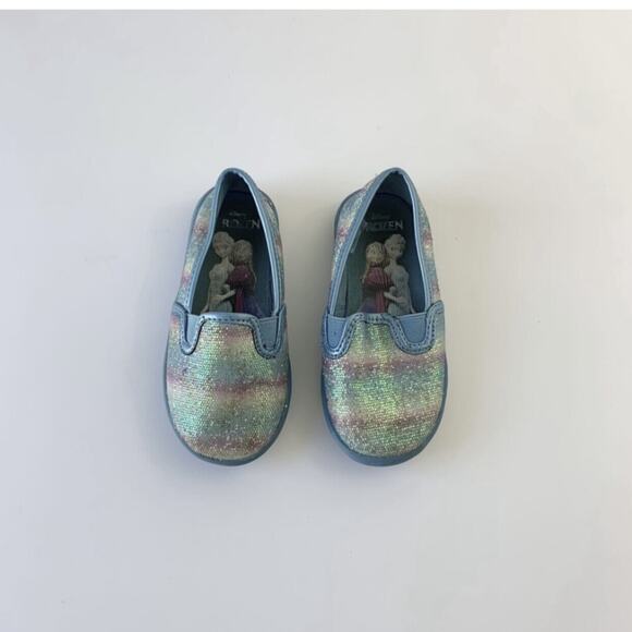 Disney Frozen Slip On Sparkle Shoes Size 7.5 - Picture 6 of 14